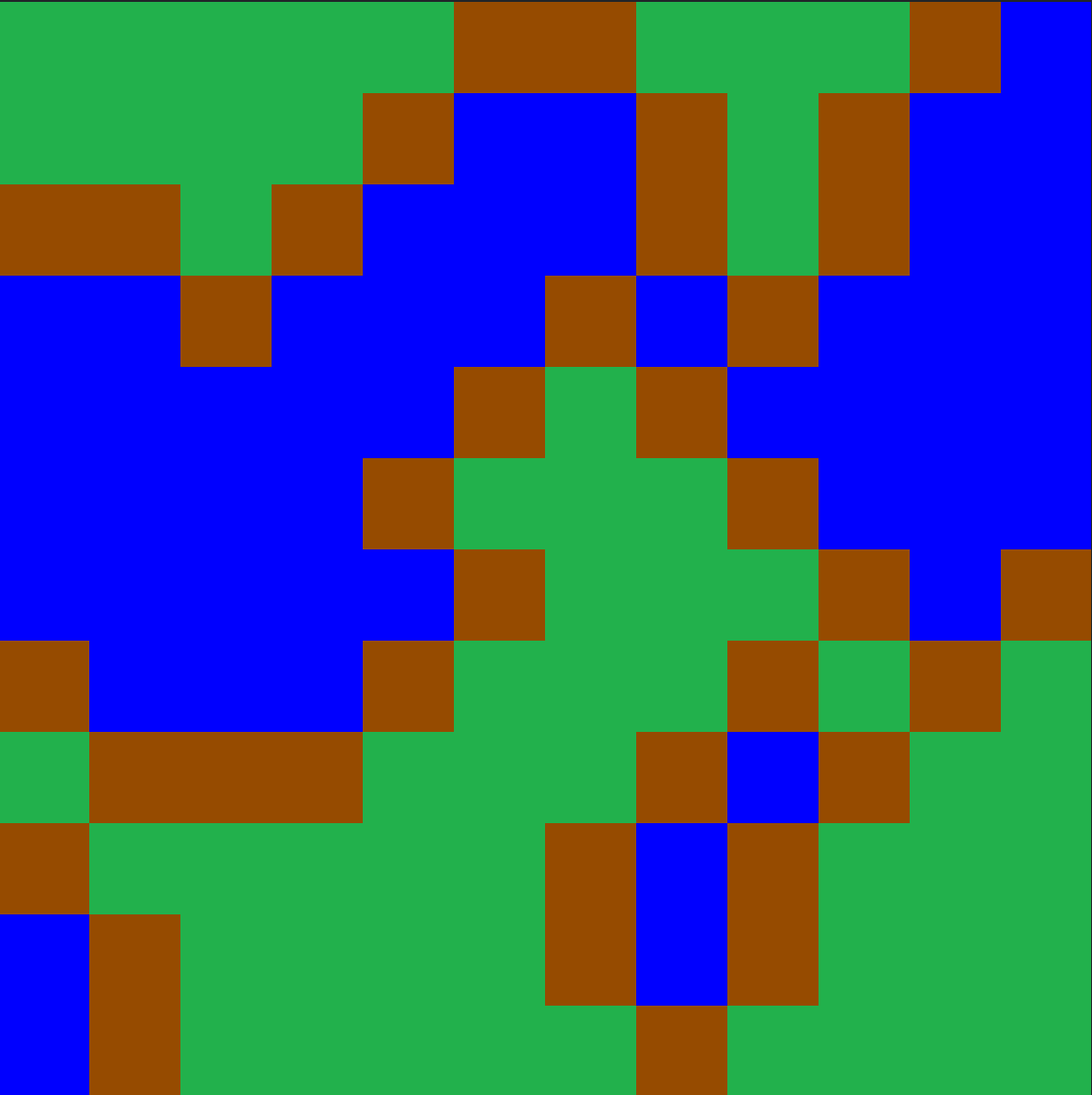 A procedurally generated map